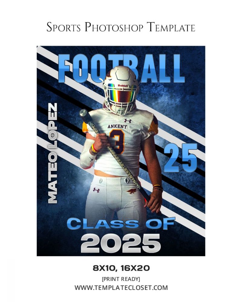 Football Player Customized Sport Photoshop Poster