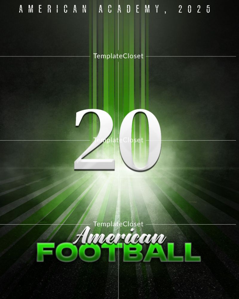 American Football Players Sport Photography Template