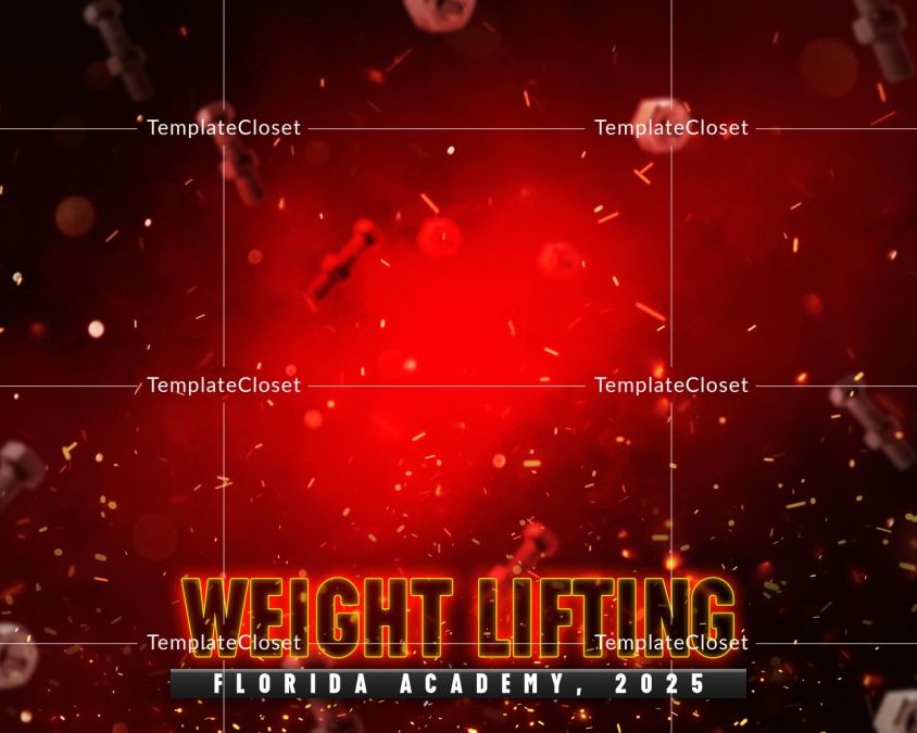 Weight Lifting Customized Sport Photography Template