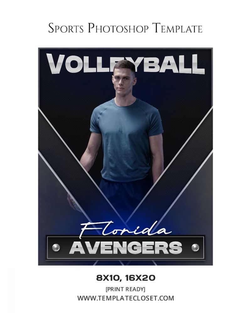 Volleyball Florida Avengers Sports Photography Template