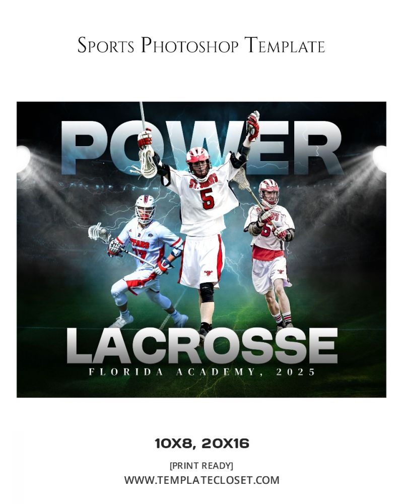 Lacrosse Team Power Sports Photography Template
