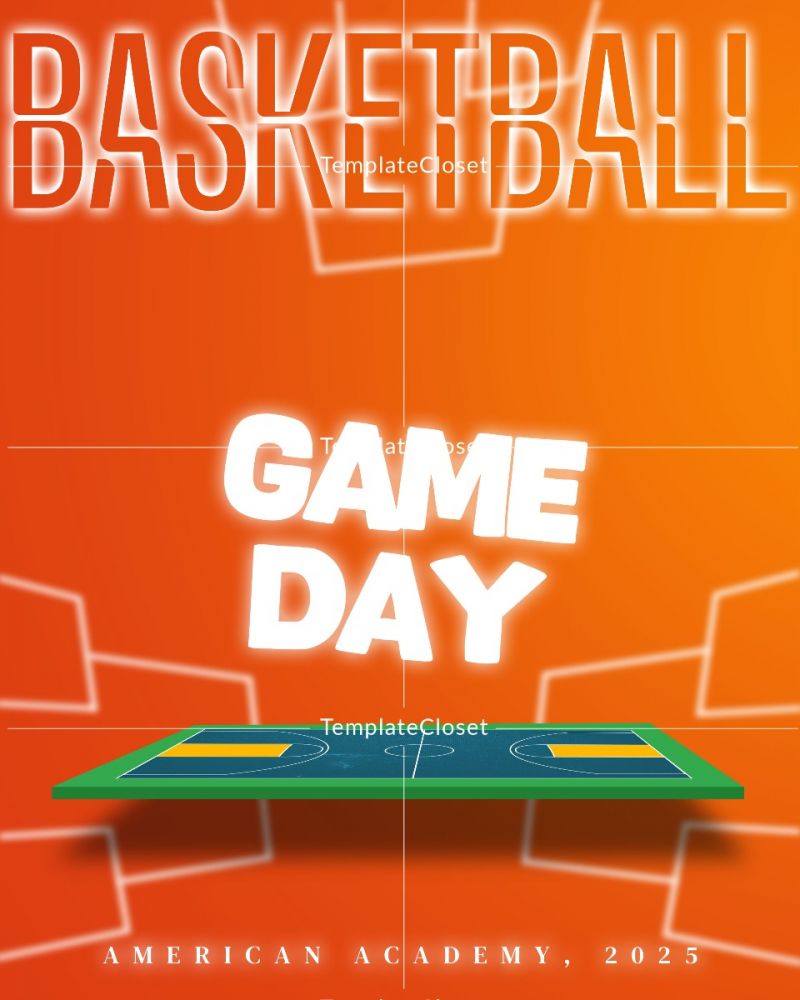 Basketball GameDay Sports Print Ready Photography Template
