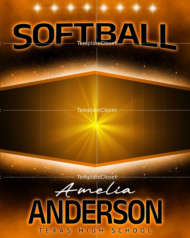 Amelia Aderson - Softball Print Ready Sports Photography Poster