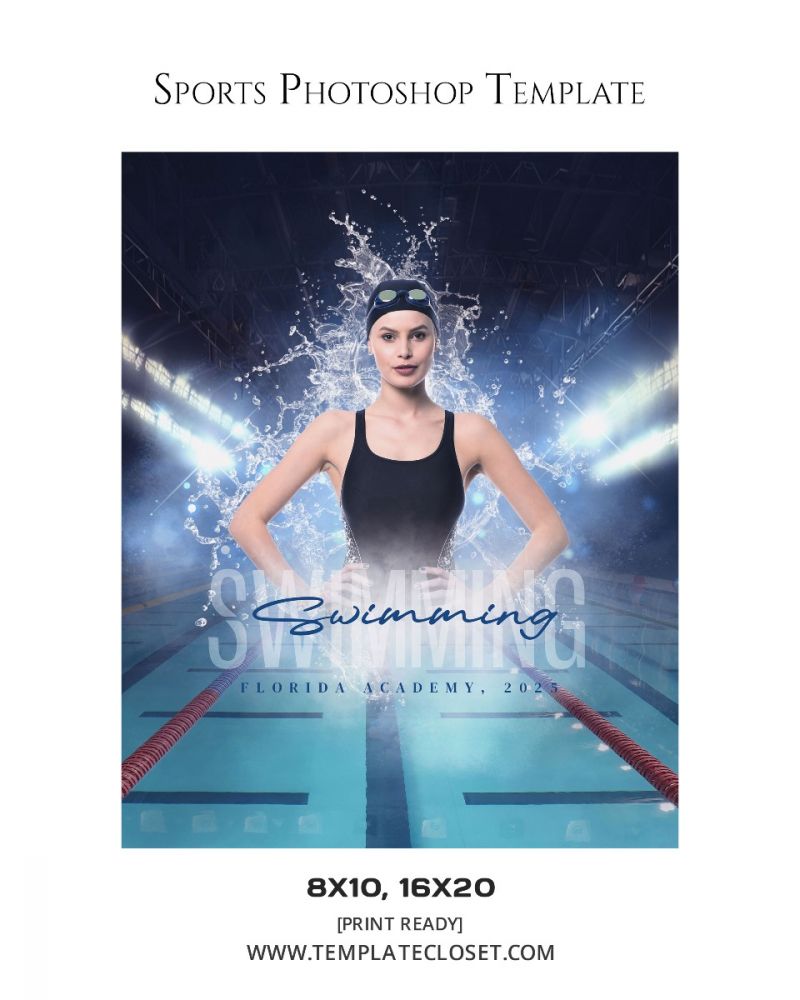 Swimming Light Effect Photoshop Photography Template