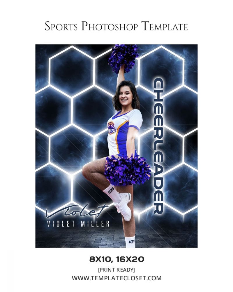 Cheerleader Customized Multi Layer Sport Photography Poster