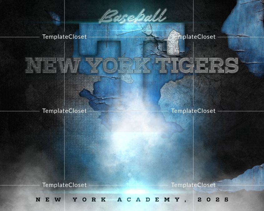 Baseball Newyork Tigers Team Sport Photography Template