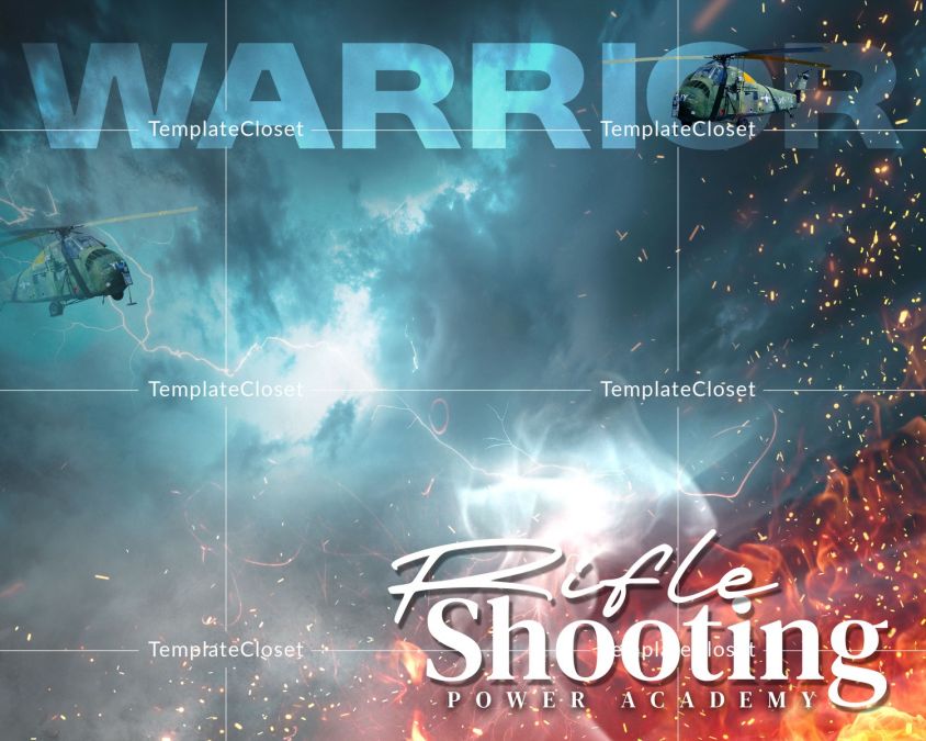 Rifle Shooting Warrior Customized Sport Photography Template
