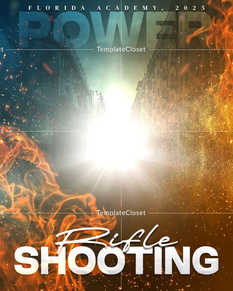 Rifle Shooting Power Multi Layer Sport Photography Template
