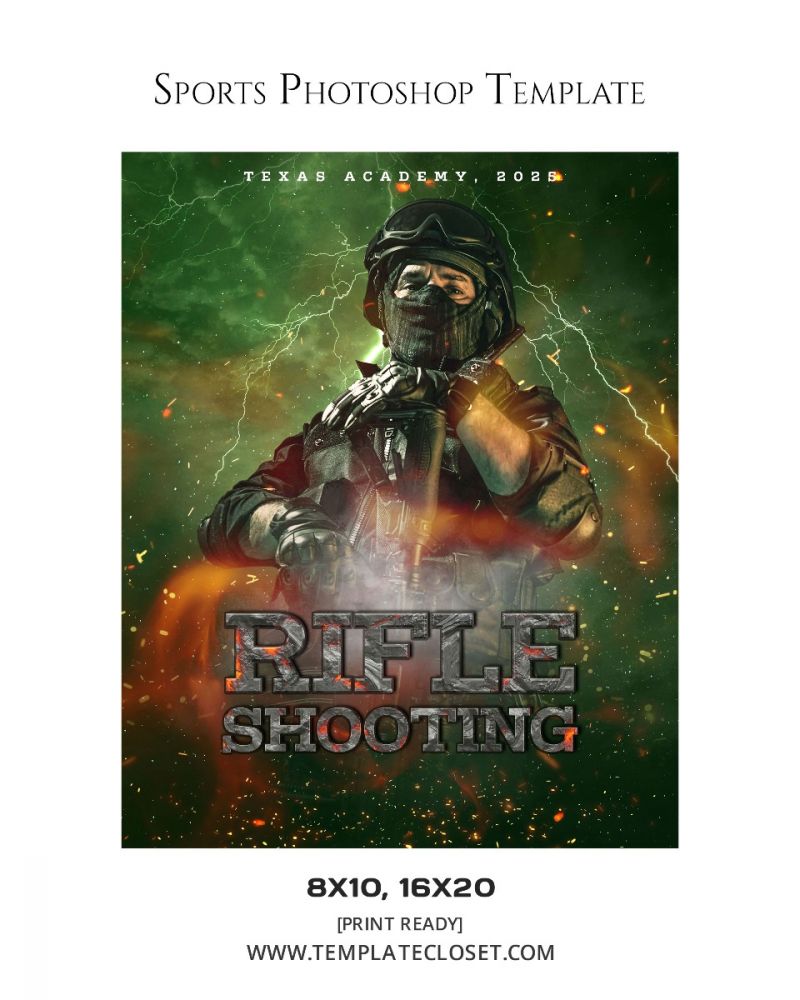 Rifle Shooting Customized Multi Layer Photography Poster