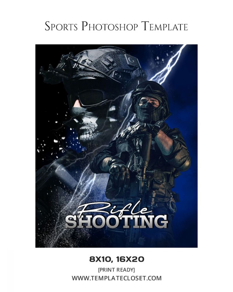 Rifle Shooting Memory Mate Sport Photography Template