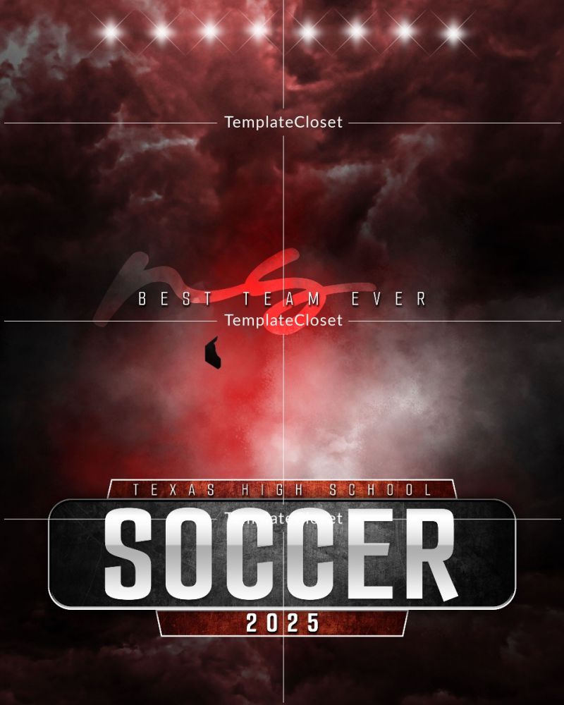 Soccer Best Player Team Sport Photography Template
