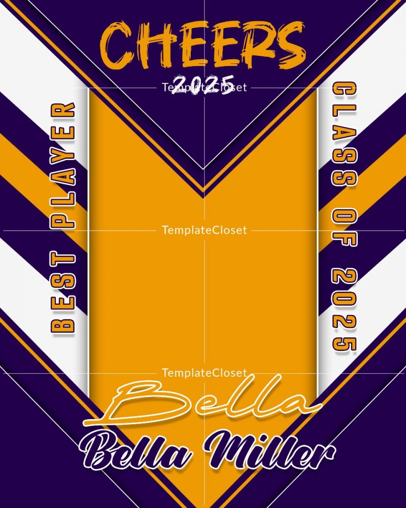 Bella Miller - Cheerleader With Cheers Customized Photography Template