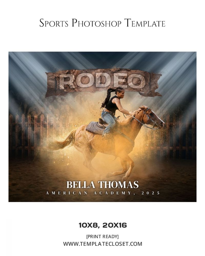 Bella Thomas - Rodeo Enliven Effect Customized Photography Template