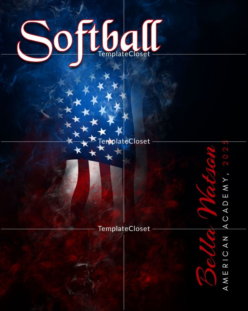 Bella Watson - Softball Customized Sport Layered Photography Template
