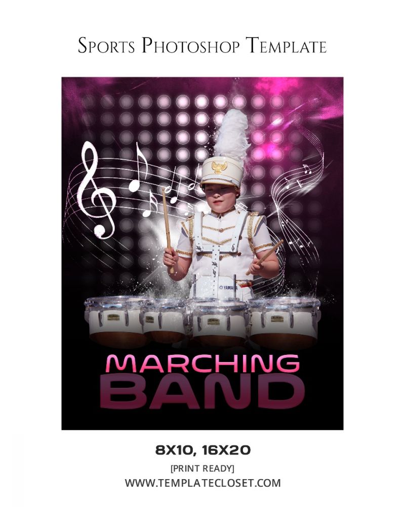 Marching Band Customized Layered Template