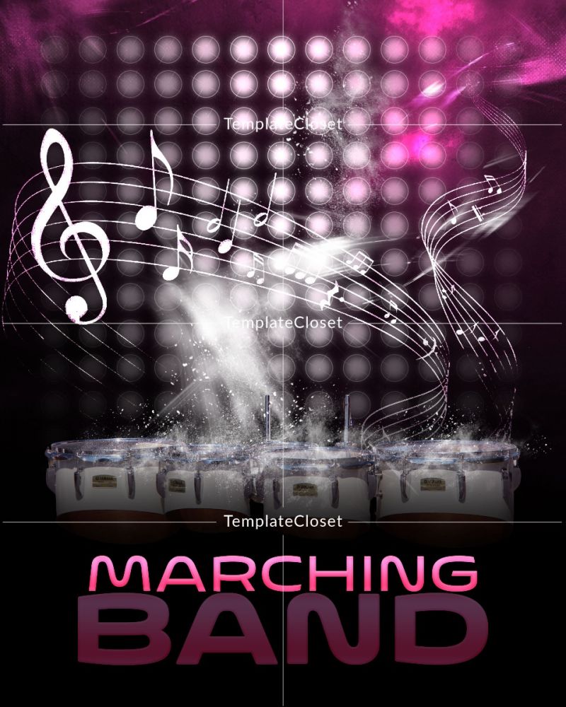 Marching Band Customized Layered Template