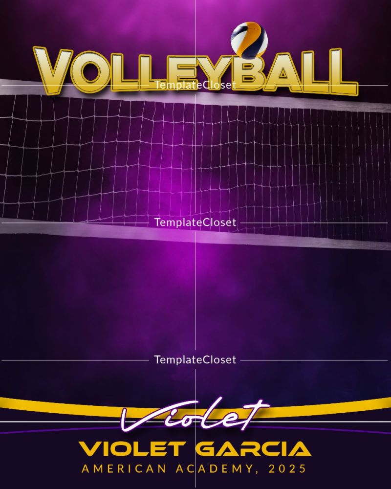 Volleyball Light Effect Photoshop Layered Photography Template