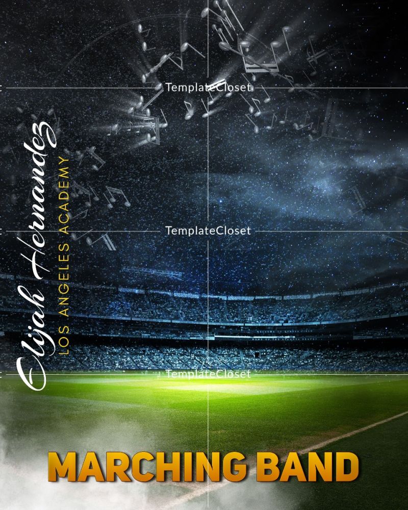 Marching Band Customized Layered Template