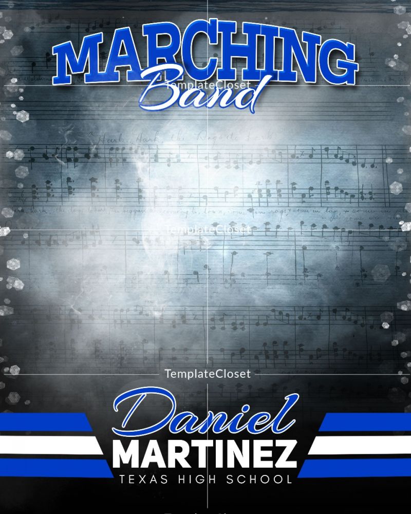 Marching Band Customized Layered Template