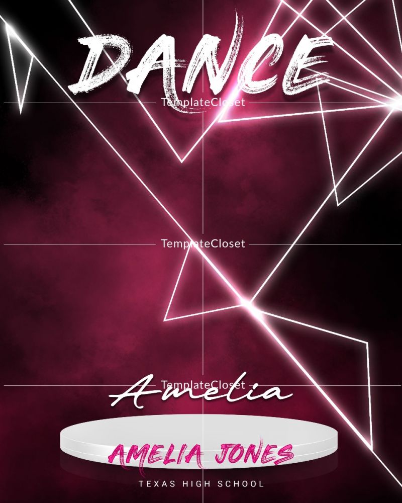 Dance Print Ready Digital Photoshop Layered Template