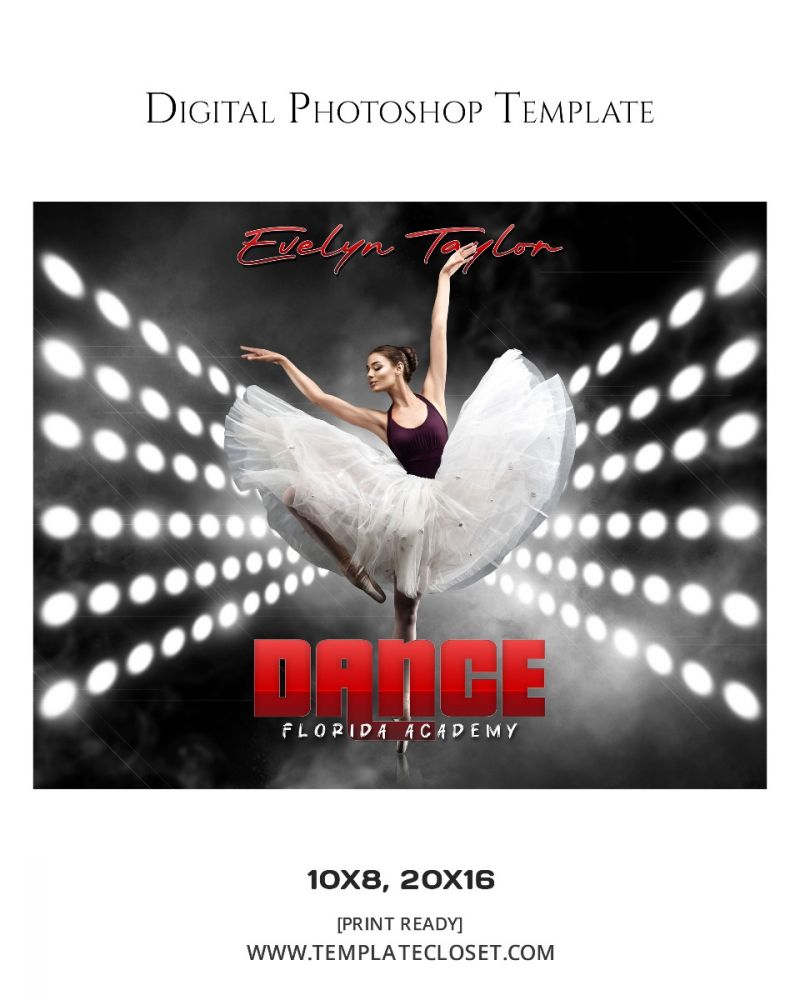 Dance Light Effect Digital Print Ready Photography Template
