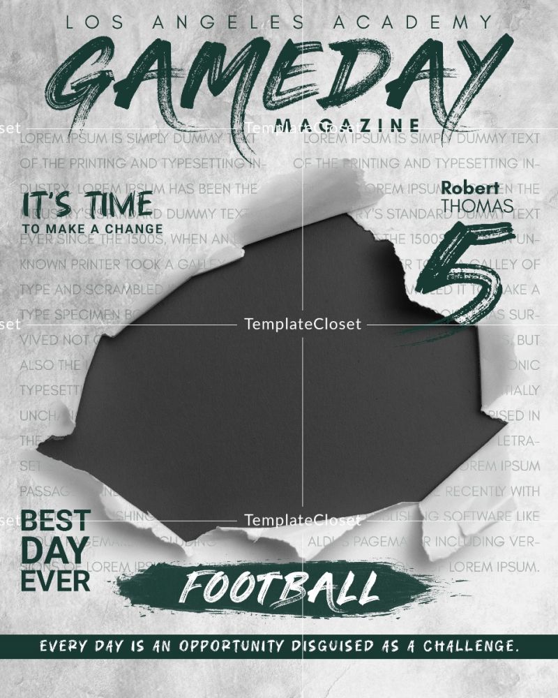 Football Magazine Sports Cover