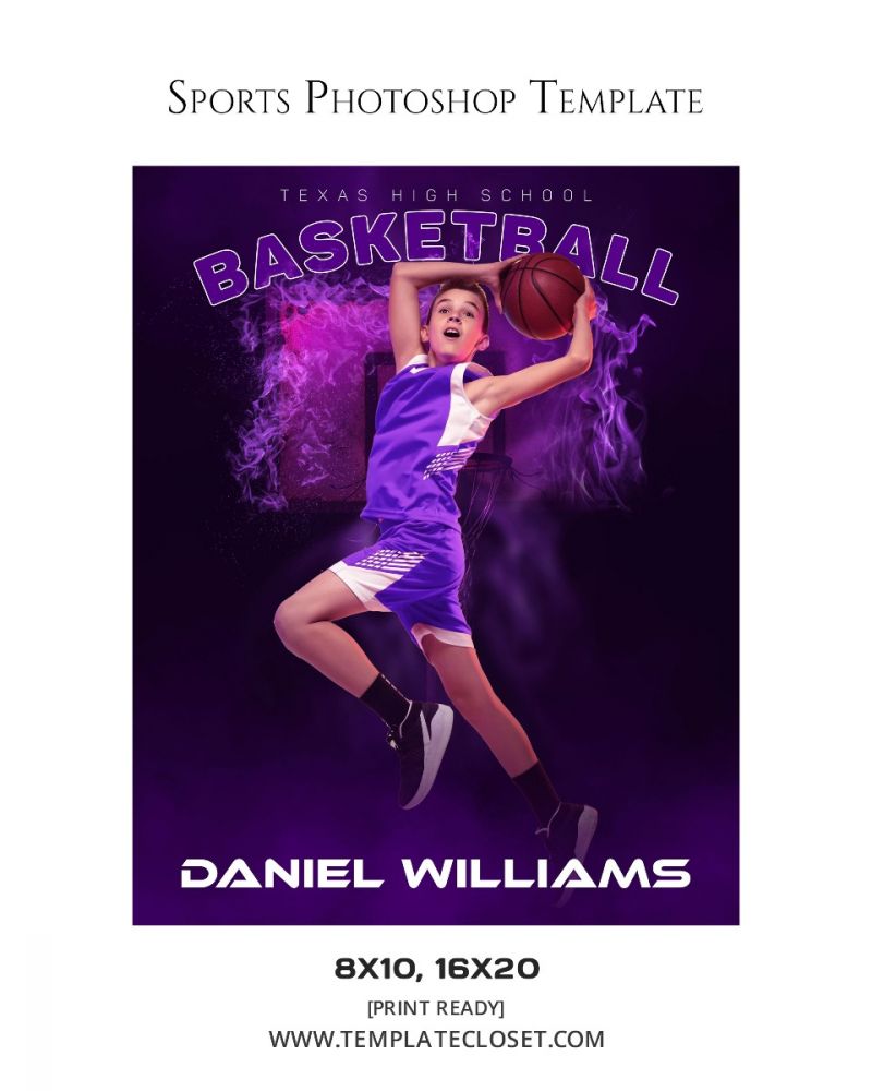 Daniel Williams - Basketball Customized Photoshop Layered Template