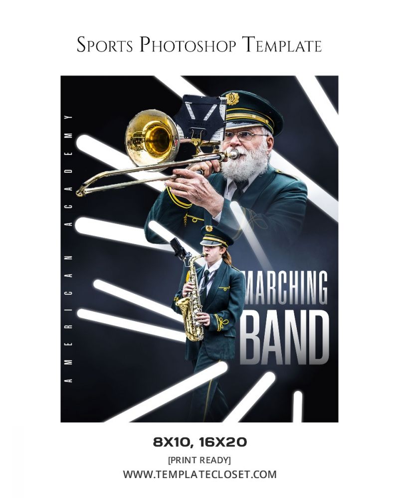 Marching Band Customized Layered Template
