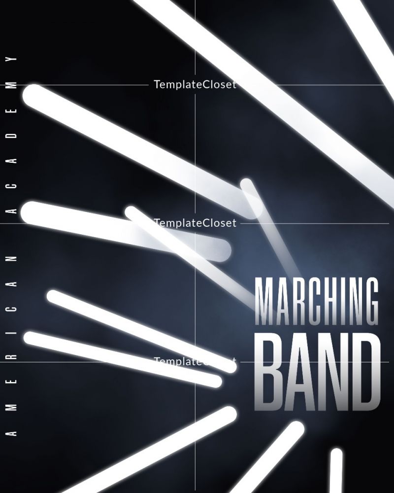 Marching Band Customized Layered Template