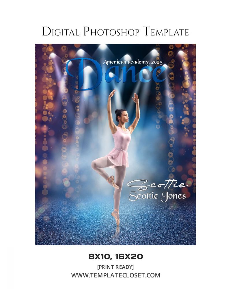 Best 3D Dance Digital Customized Photography Template
