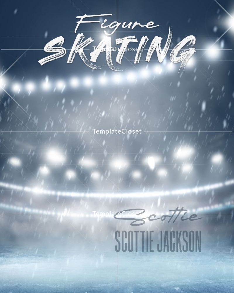 Figure Skating Signature Effect Photoshop Template