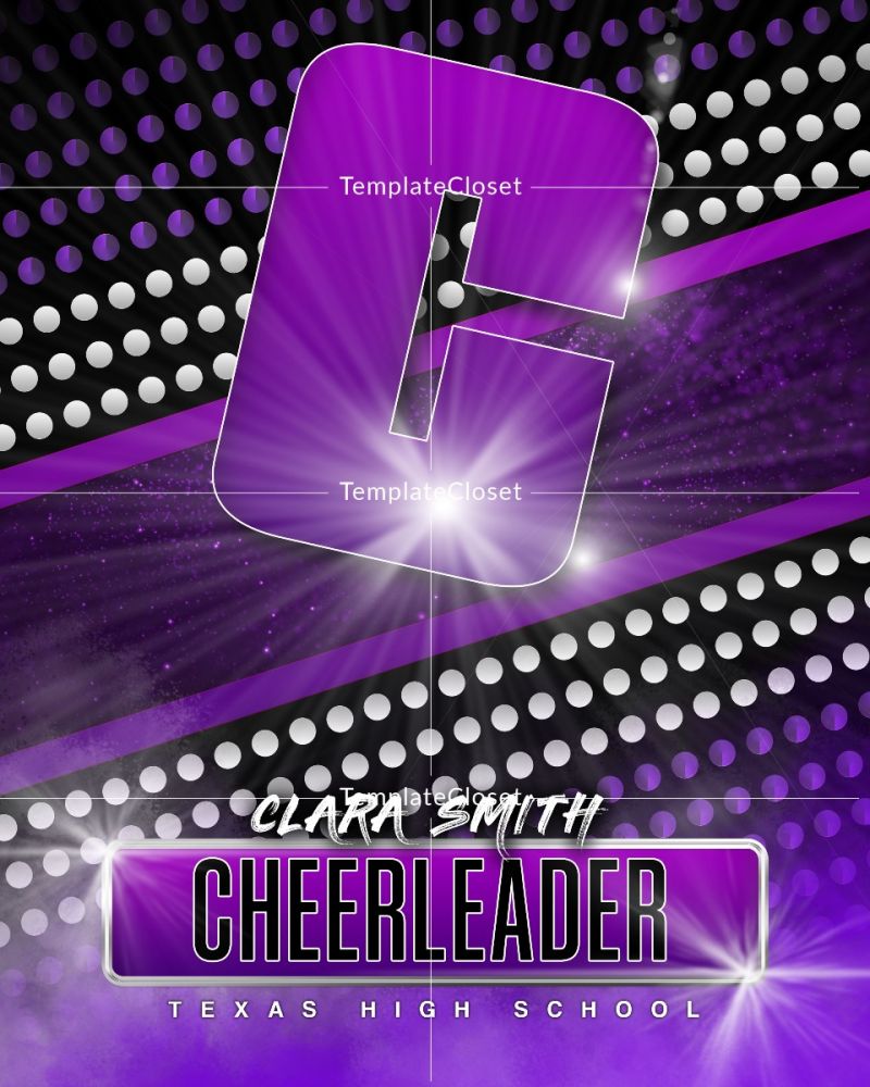 Clara Smith - Cheerleader With Cheer Sport Photography Template