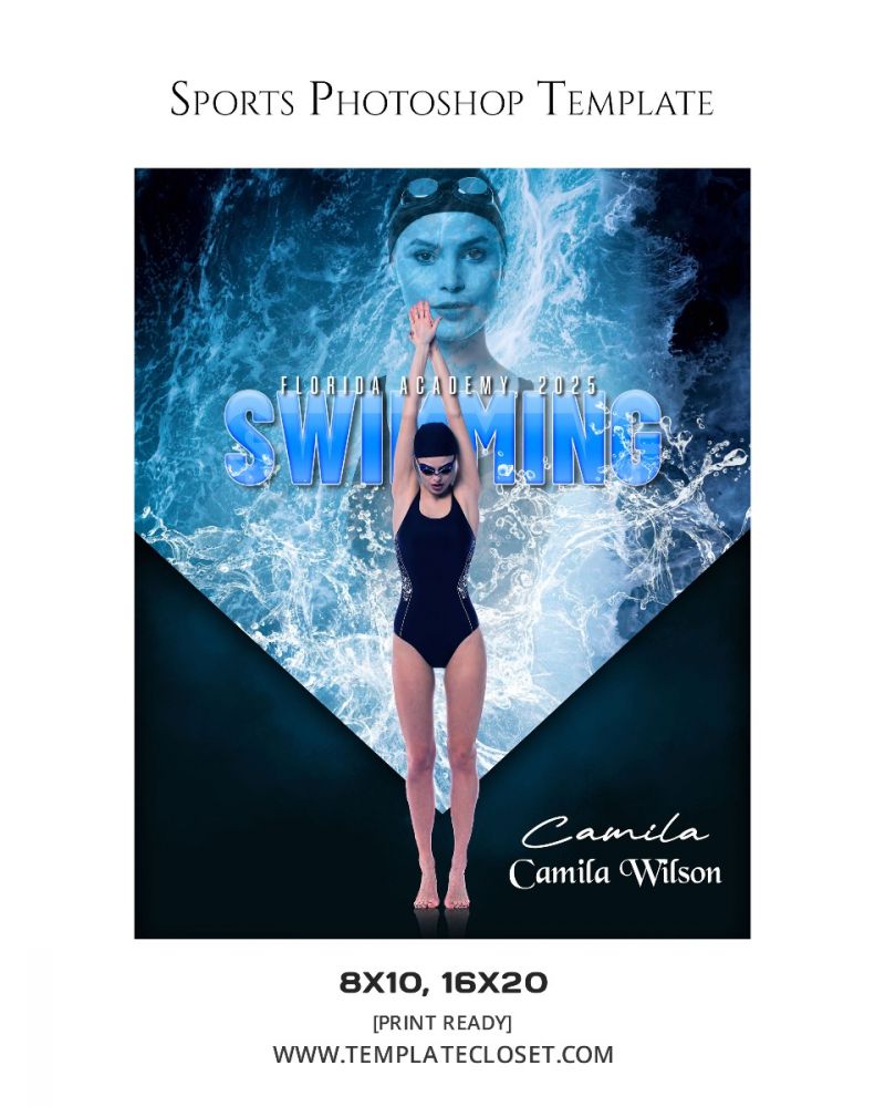 Swimming Light Effect Photoshop Photography Template