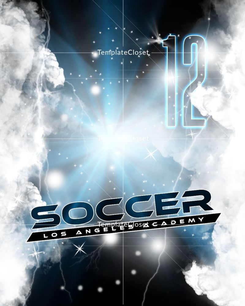 Soccer Light Effect Print Ready Sport Photography Poster