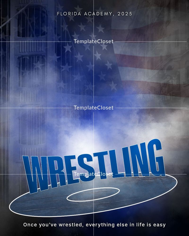 Wrestling Memory Mate Sports Photoshop Template