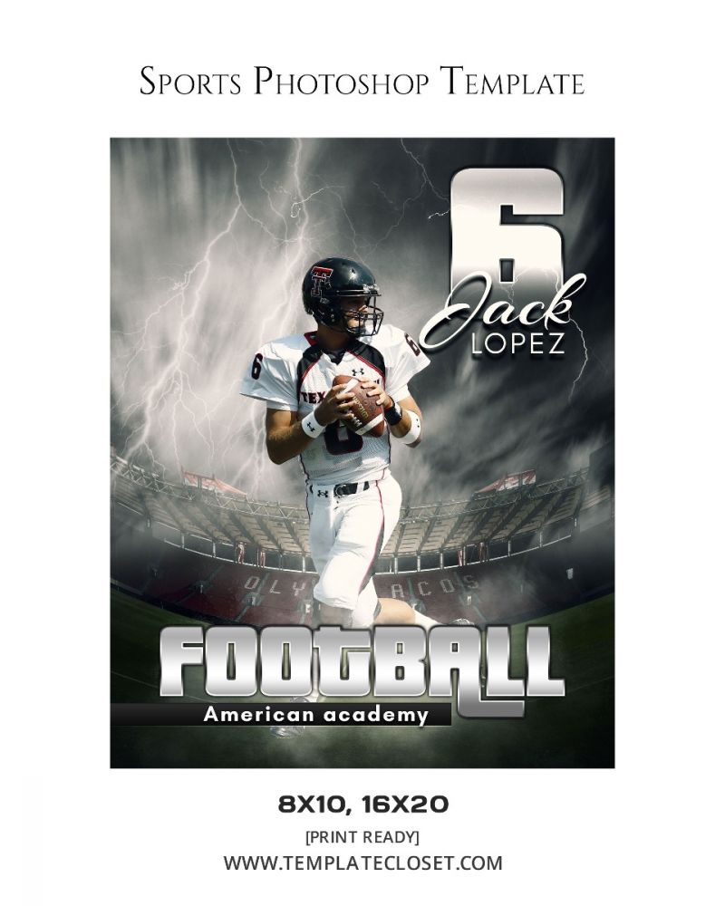 Football Playground Customized Multi Layer Sport Photoshop Template