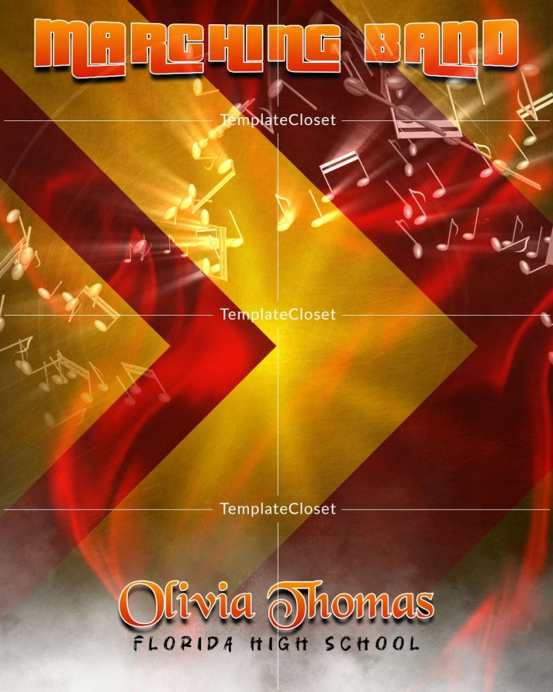 Marching Band Customized Layered Template