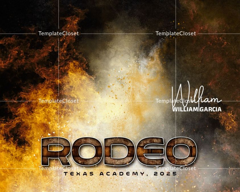 Rodeo Signature Effect Sport Print Ready Template