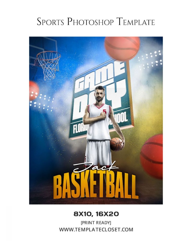 Best Basketball Color Effect Photography Poster
