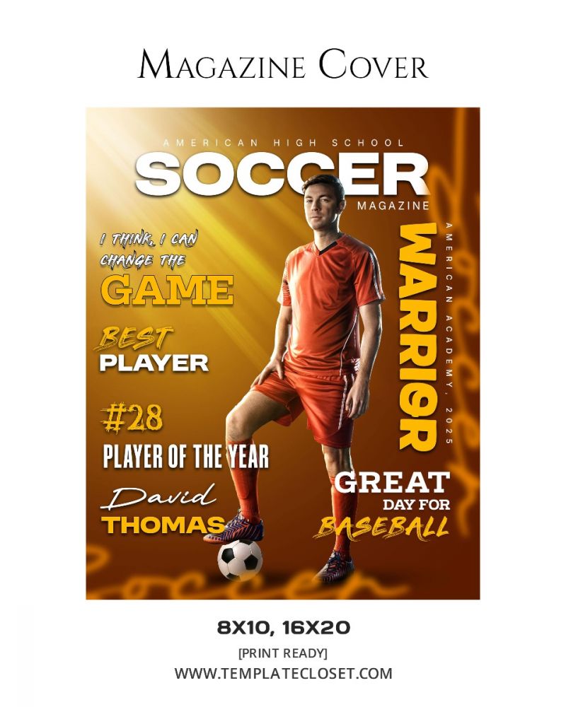 Soccer Best Player Magazine Cover
