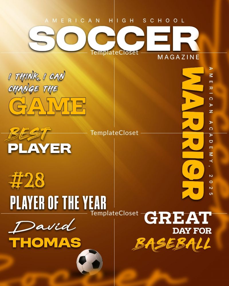 Soccer Best Player Magazine Cover