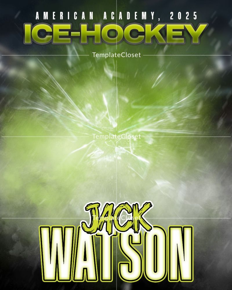Jack Watson - Ice Hockey Signature Effect Customized Sport Photoshop Template