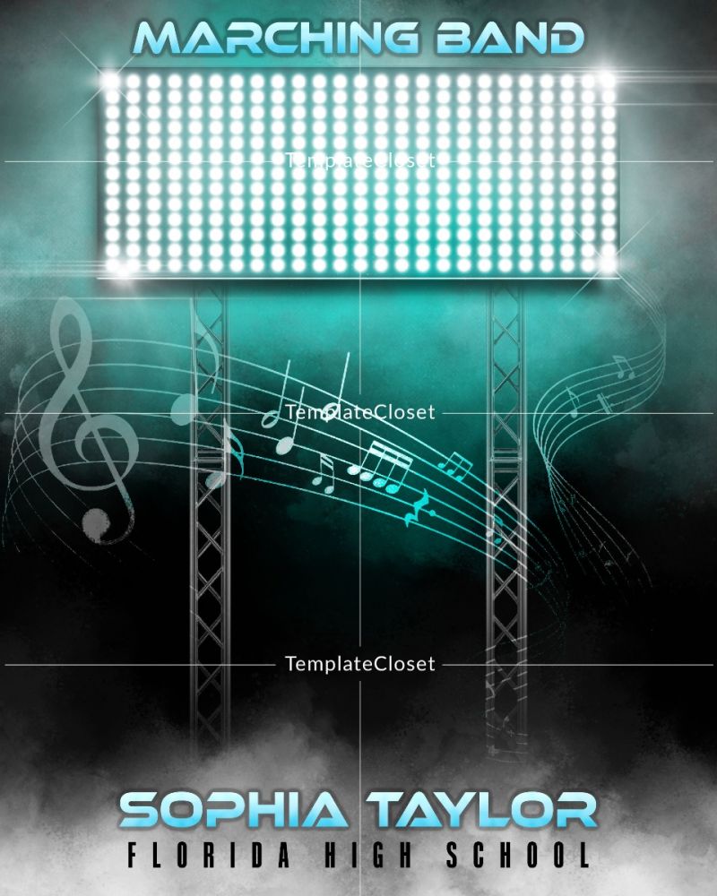 Marching Band Customized Layered Template
