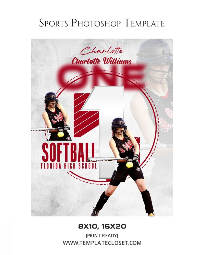 Softball Moves Florida High School Photography Template
