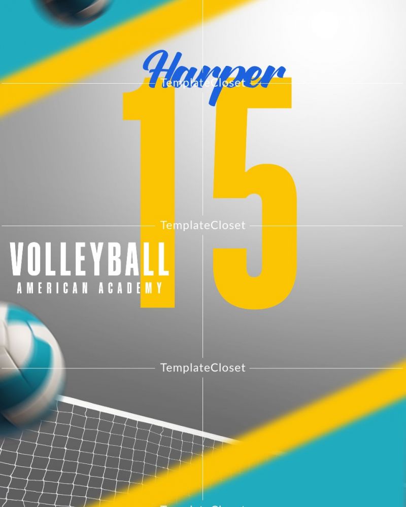 Volleyball Light Effect Photoshop Layered Photography Template