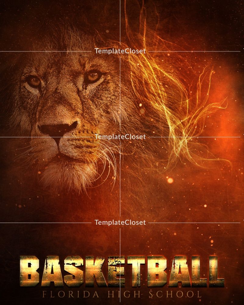 Play Like a Lion - Basketball Template