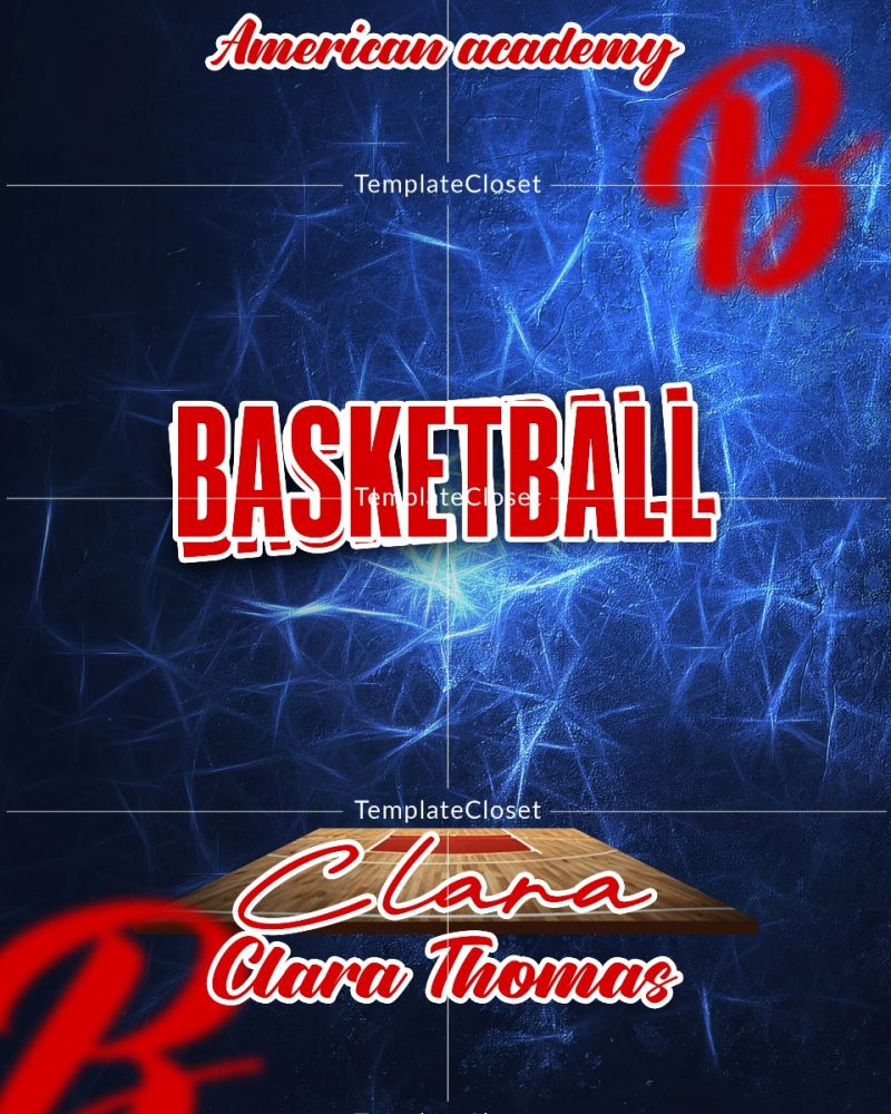 Basketball Memory Mate 3D Effect Sport Photography Template