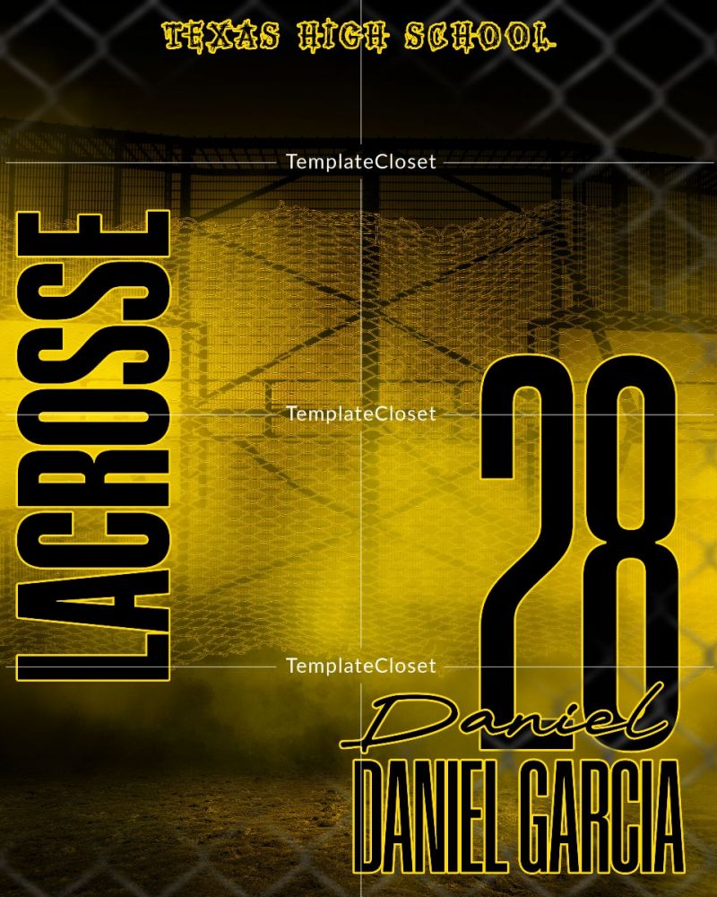 Lacrosse Memory Mate Yellow And Black Effect Photography Template