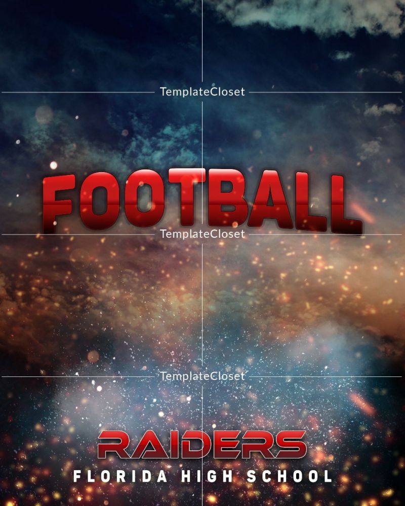 Football Team Riders Customized Photography Template