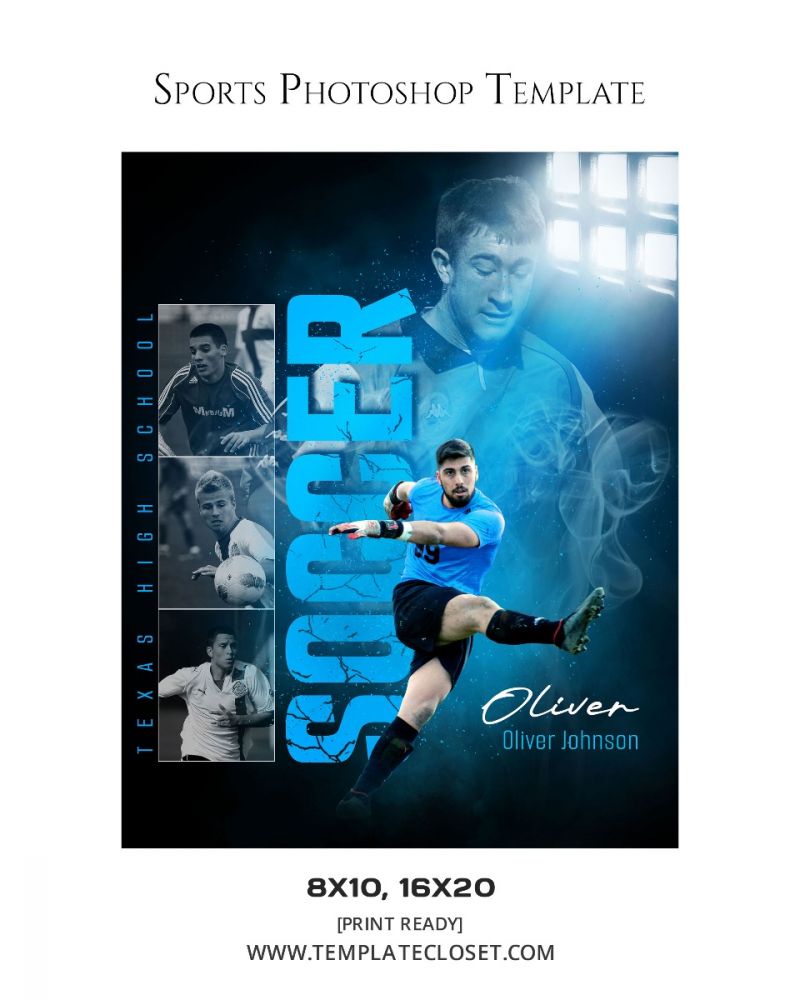 Soccer Film Reel Effect Customized Photography Poster